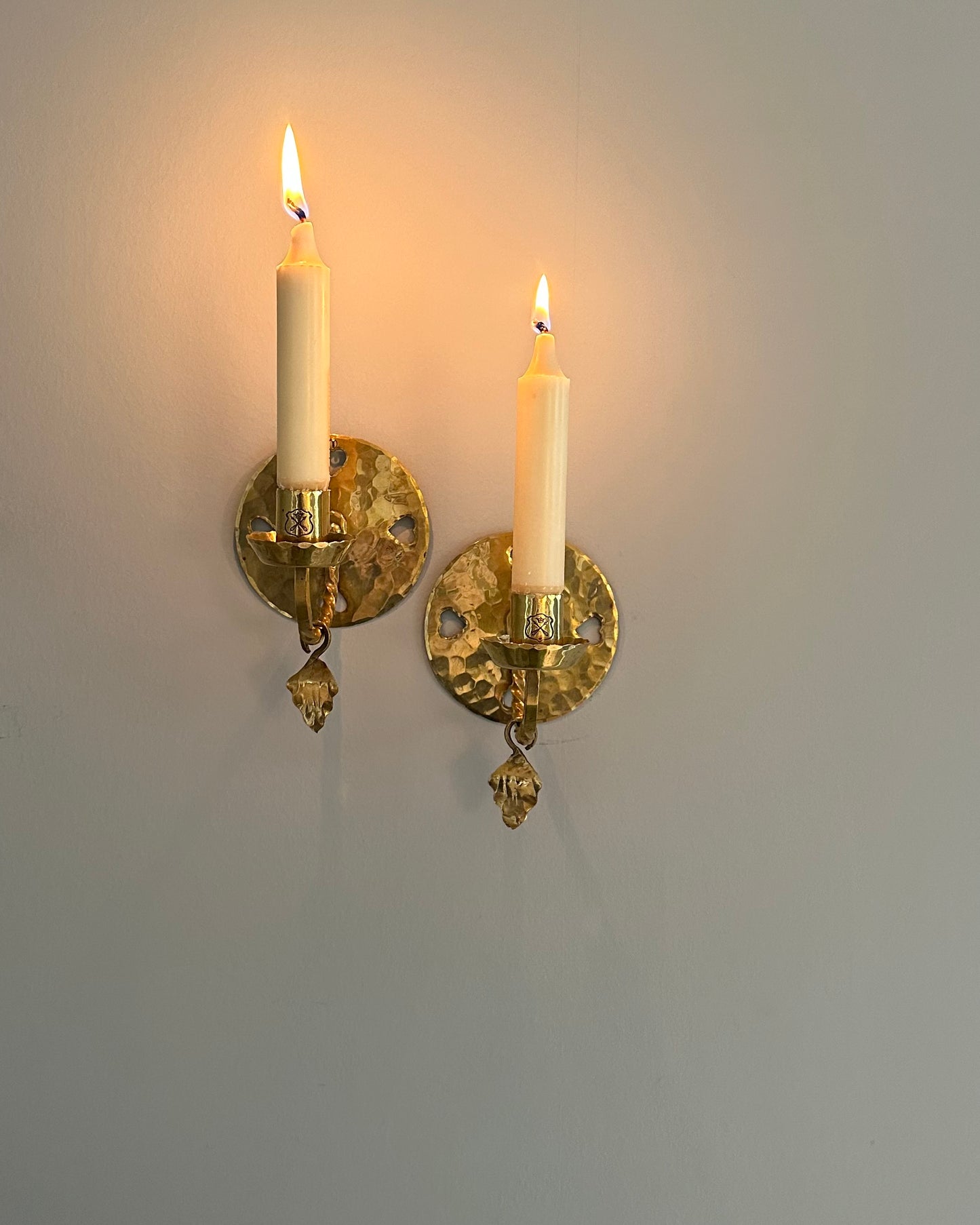 Pair of Brass Wall Sconces