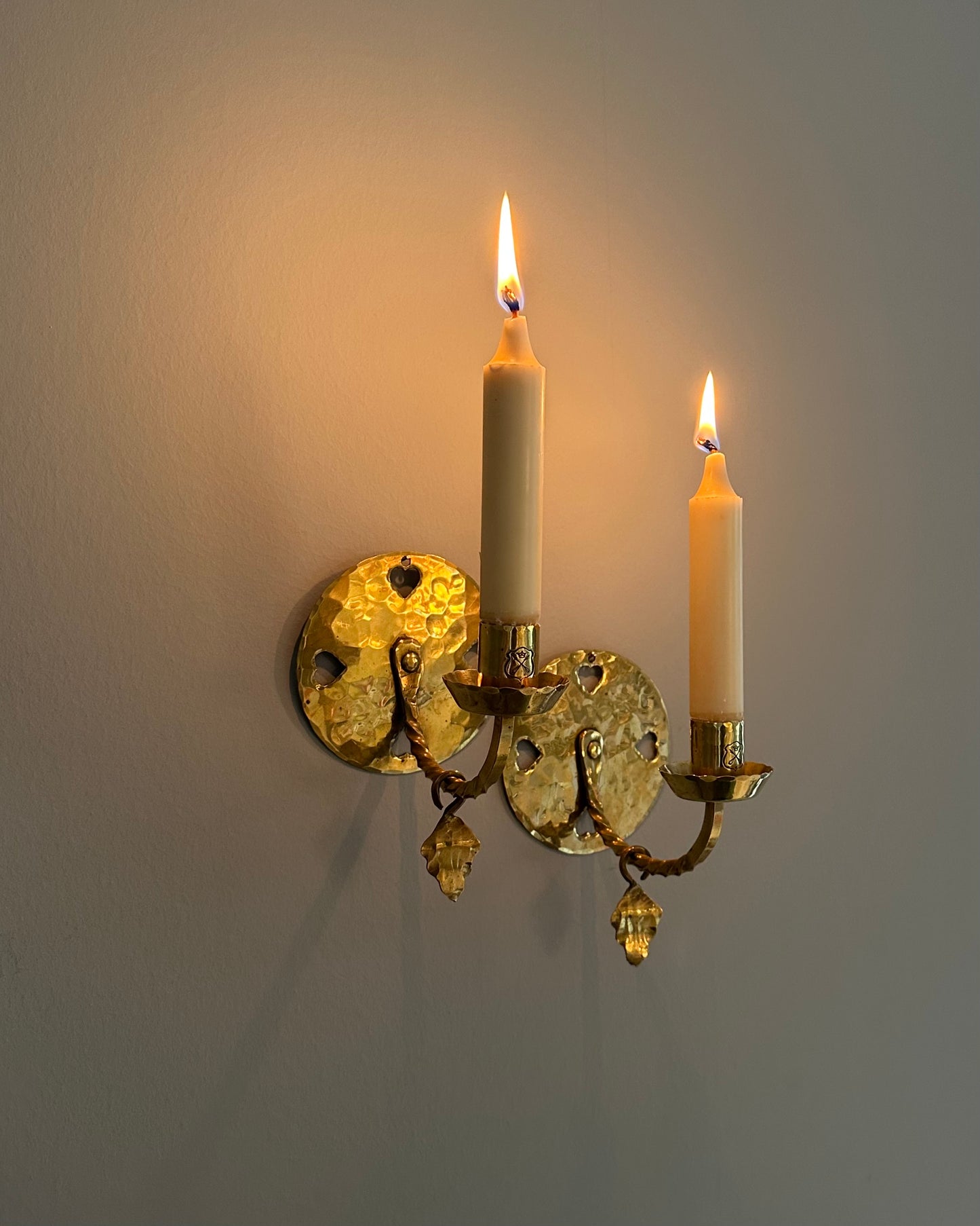 Pair of Brass Wall Sconces