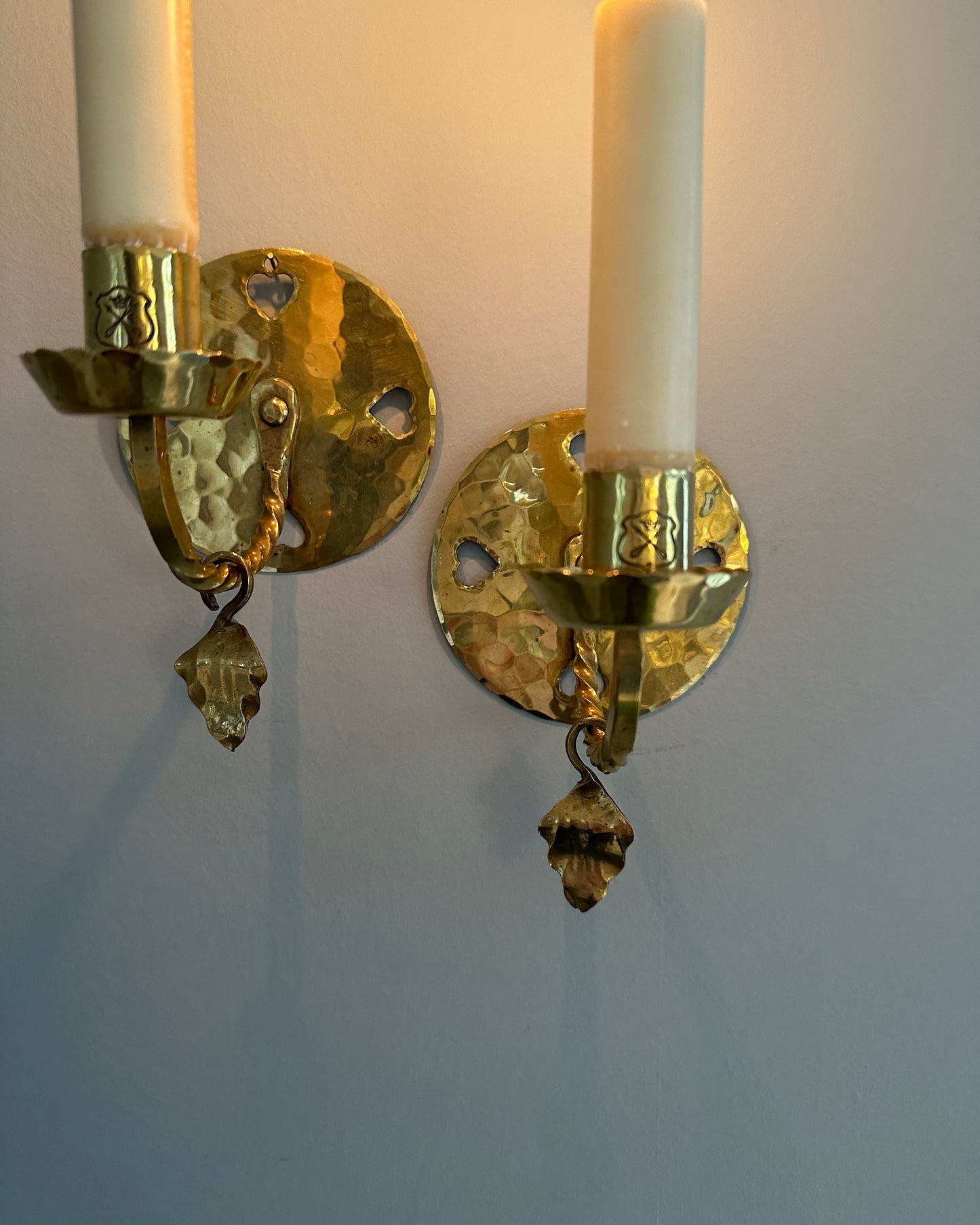 Pair of Brass Wall Sconces