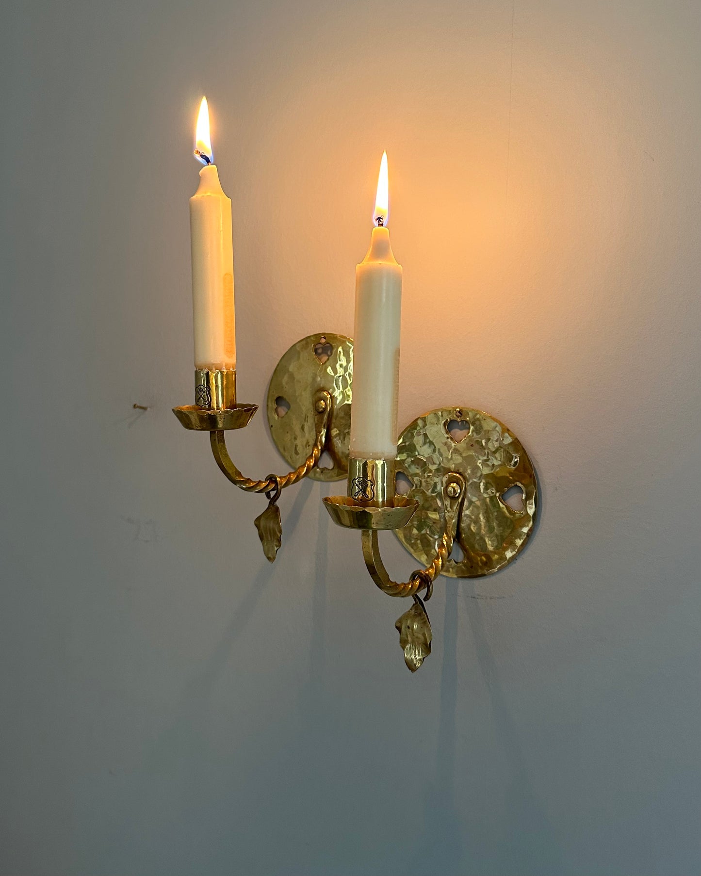 Pair of Brass Wall Sconces