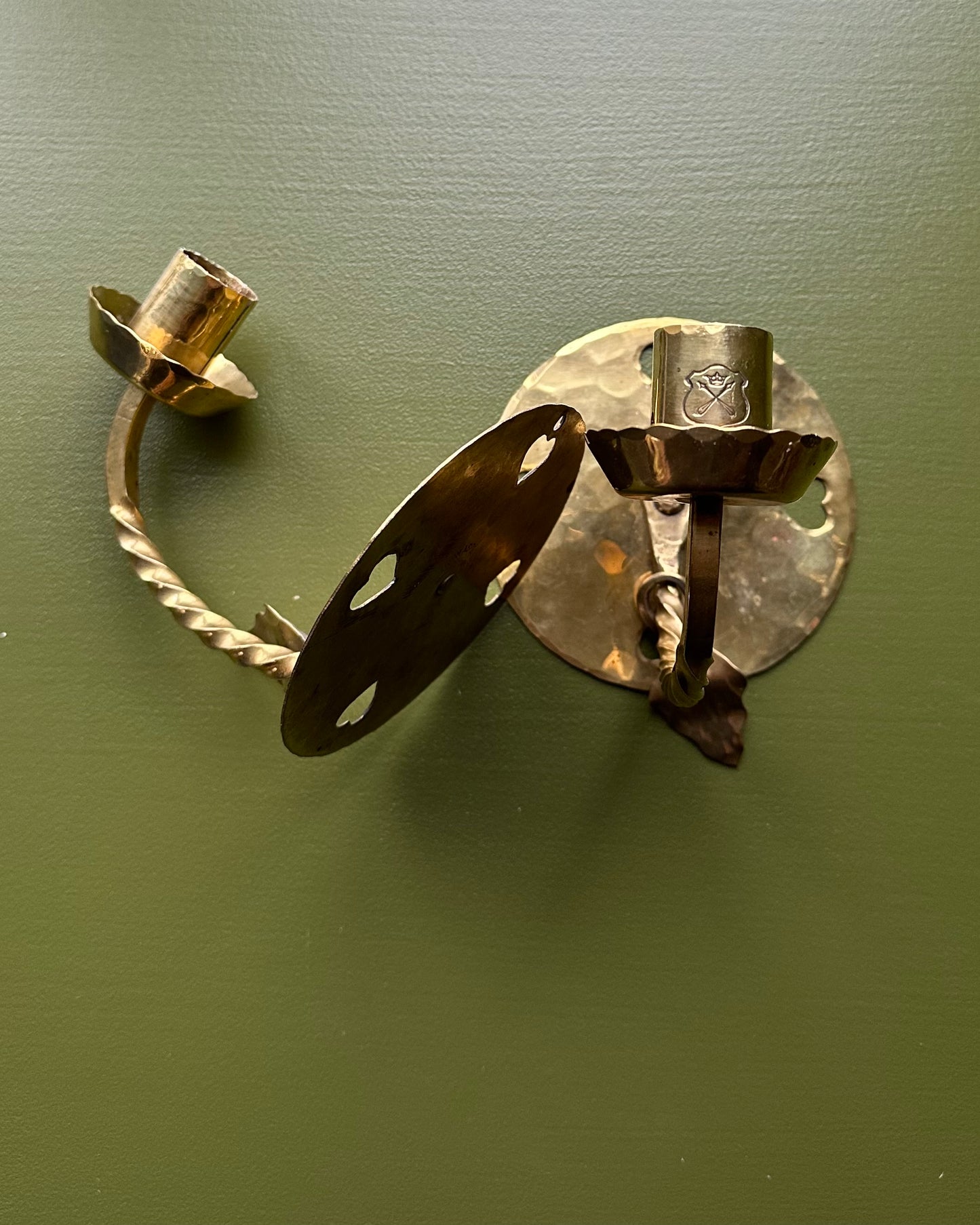 Pair of Brass Wall Sconces