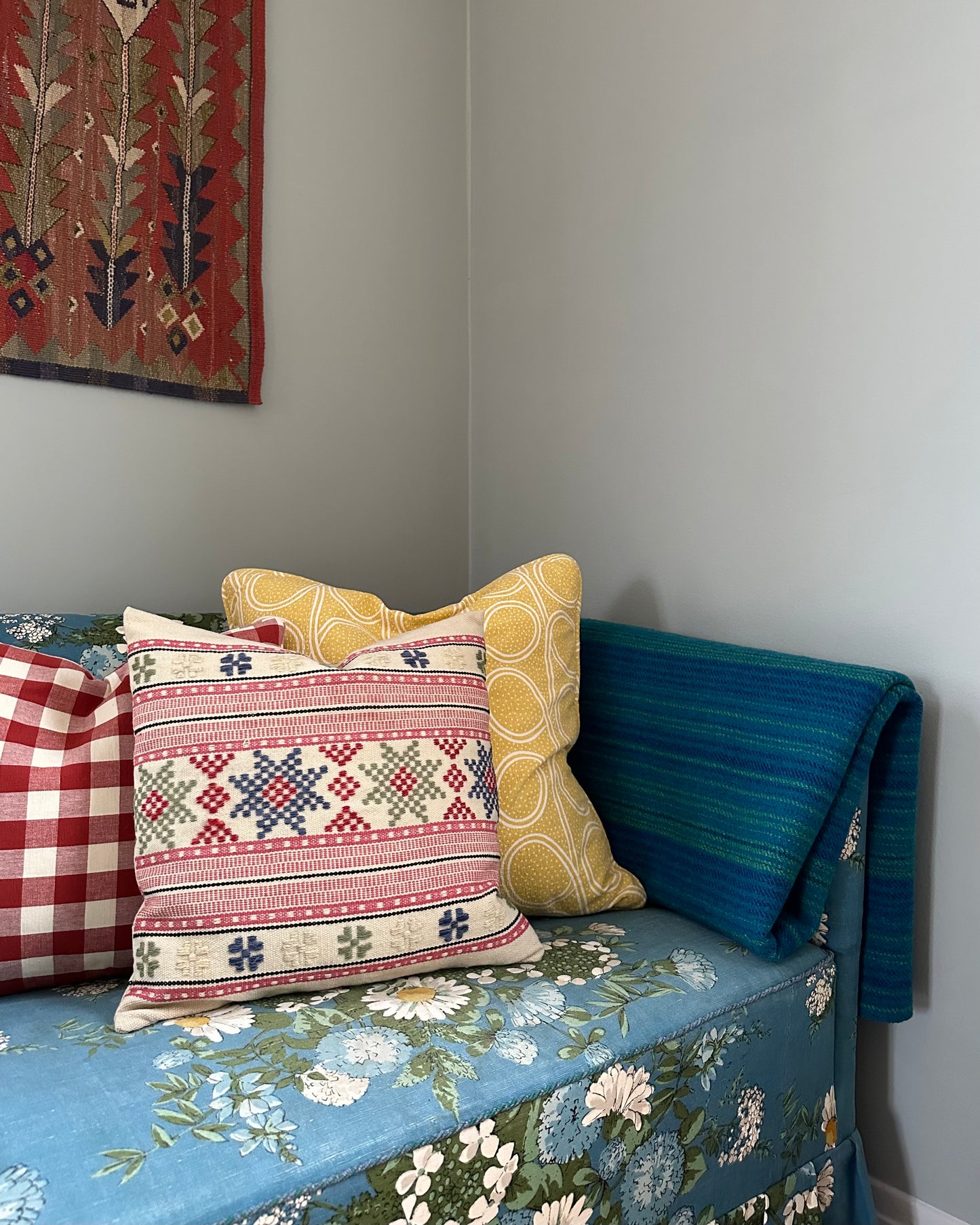 Hand-Embroidered Cushion