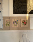 Load image into Gallery viewer, Set of Three Hand-Embroidered Flowers