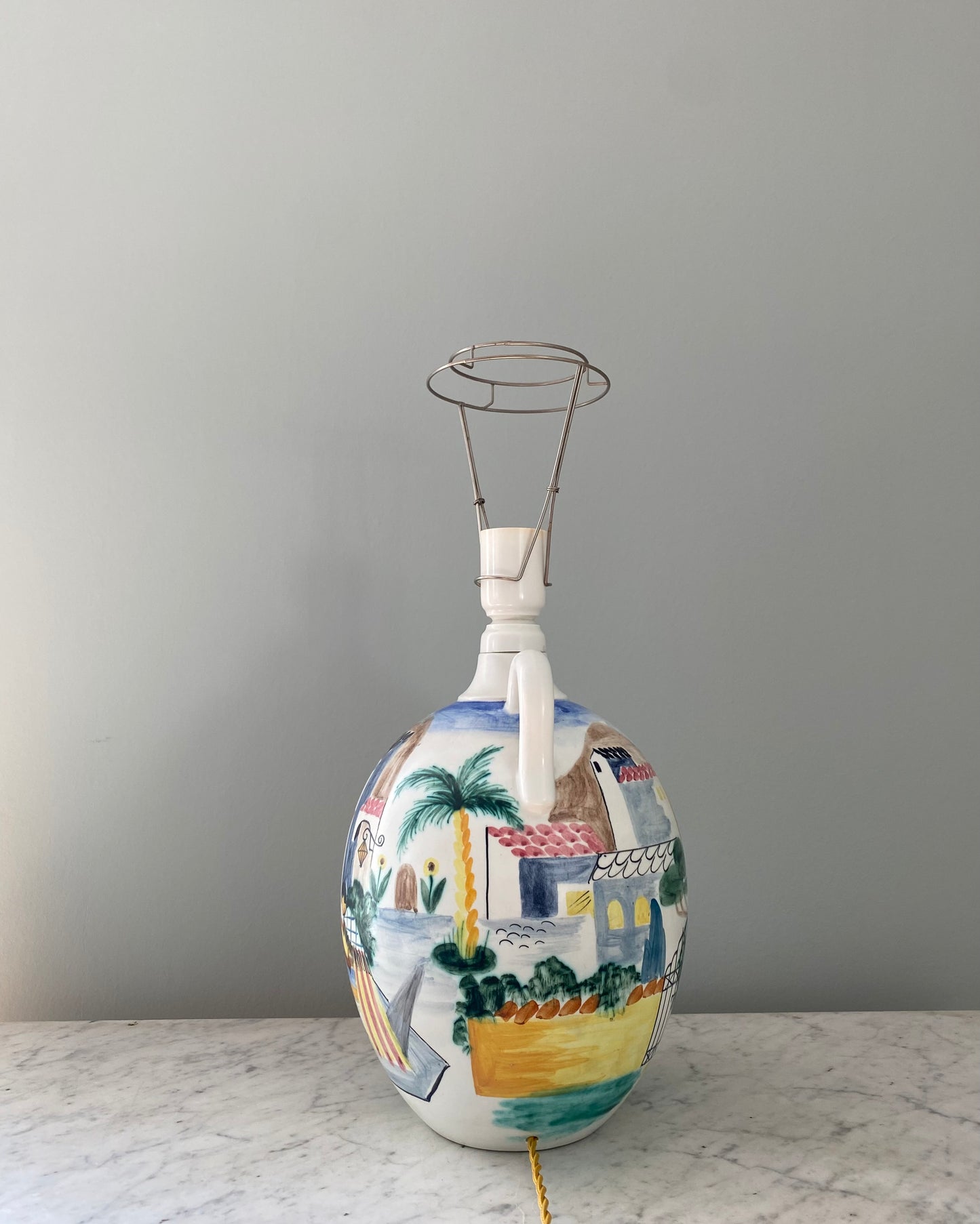 Large Rörstrand Table Lamp with Shade from Helene Blanche