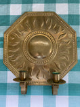 Load image into Gallery viewer, Two-armed vintage brass wall sconce