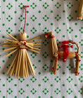 Load image into Gallery viewer, A large set of Swedish Christmas straw decorations