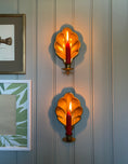 Load image into Gallery viewer, Pair of brass wall sconces