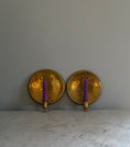 Load image into Gallery viewer, Pair of brass wall sconces