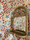 Load image into Gallery viewer, Vintage mirror with rattan shelf