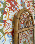 Load image into Gallery viewer, Vintage mirror with rattan shelf