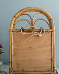Load image into Gallery viewer, Vintage mirror with rattan shelf