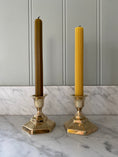 Load image into Gallery viewer, Pair of brass candle holders
