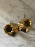 Load image into Gallery viewer, Pair of brass candle holders