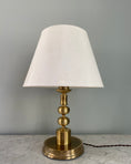 Load image into Gallery viewer, Pair of brass table lamps