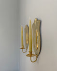 Load image into Gallery viewer, Pair of brass wall sconces