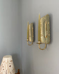 Load image into Gallery viewer, Pair of brass wall sconces