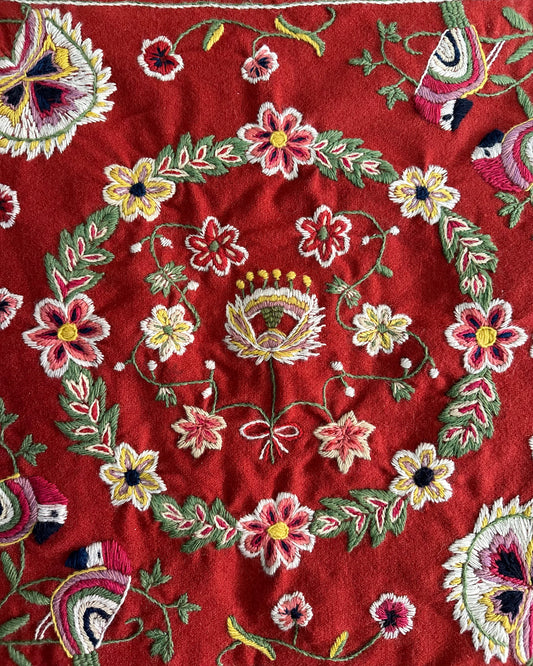 Hand-Embroidered Vintage Textile