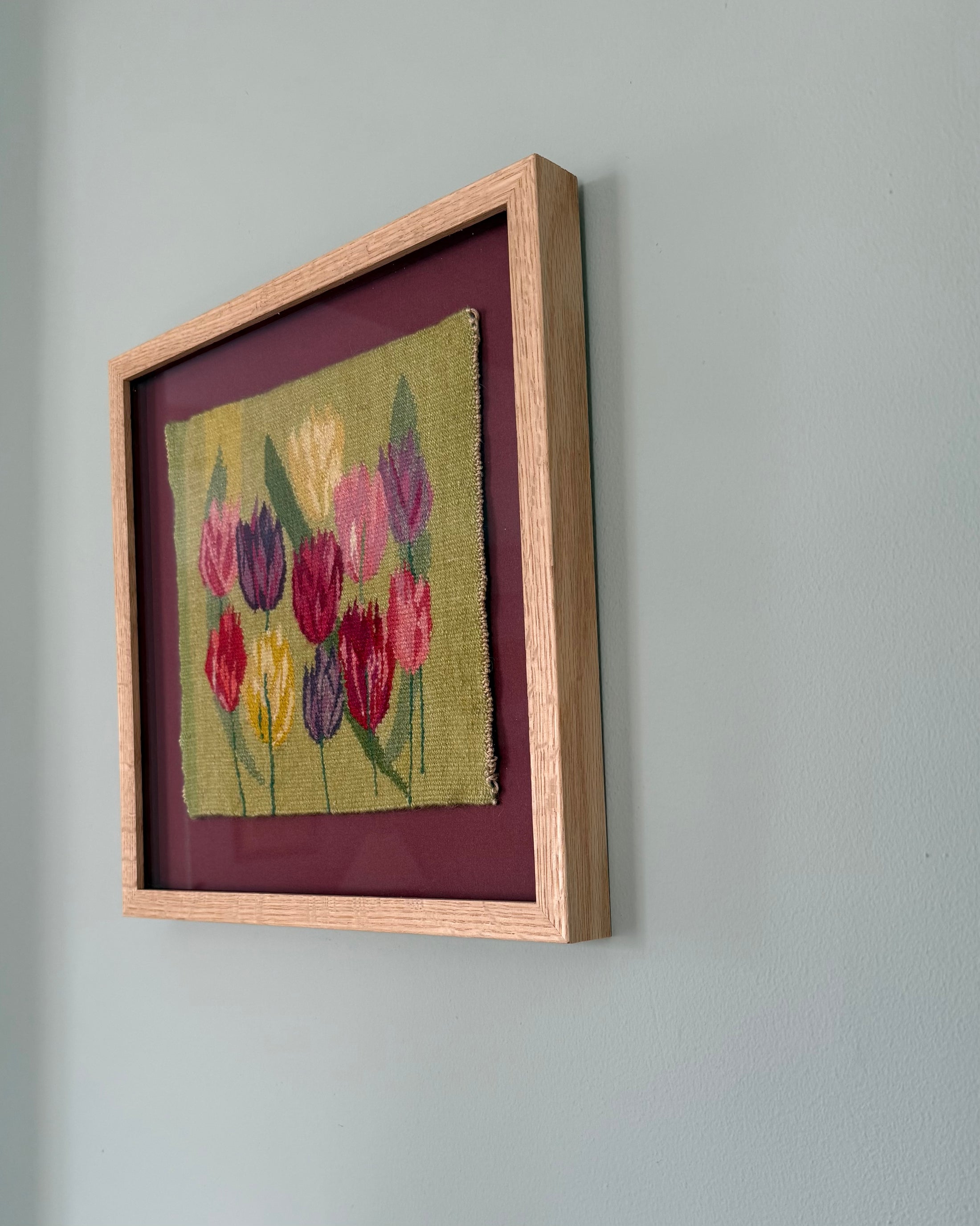 Framed Vintage Tapestry - Tulips