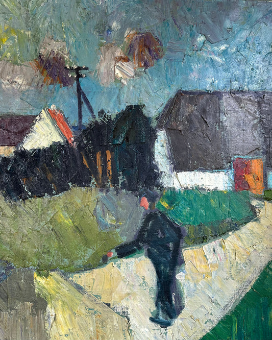 The Village - Large oil painting