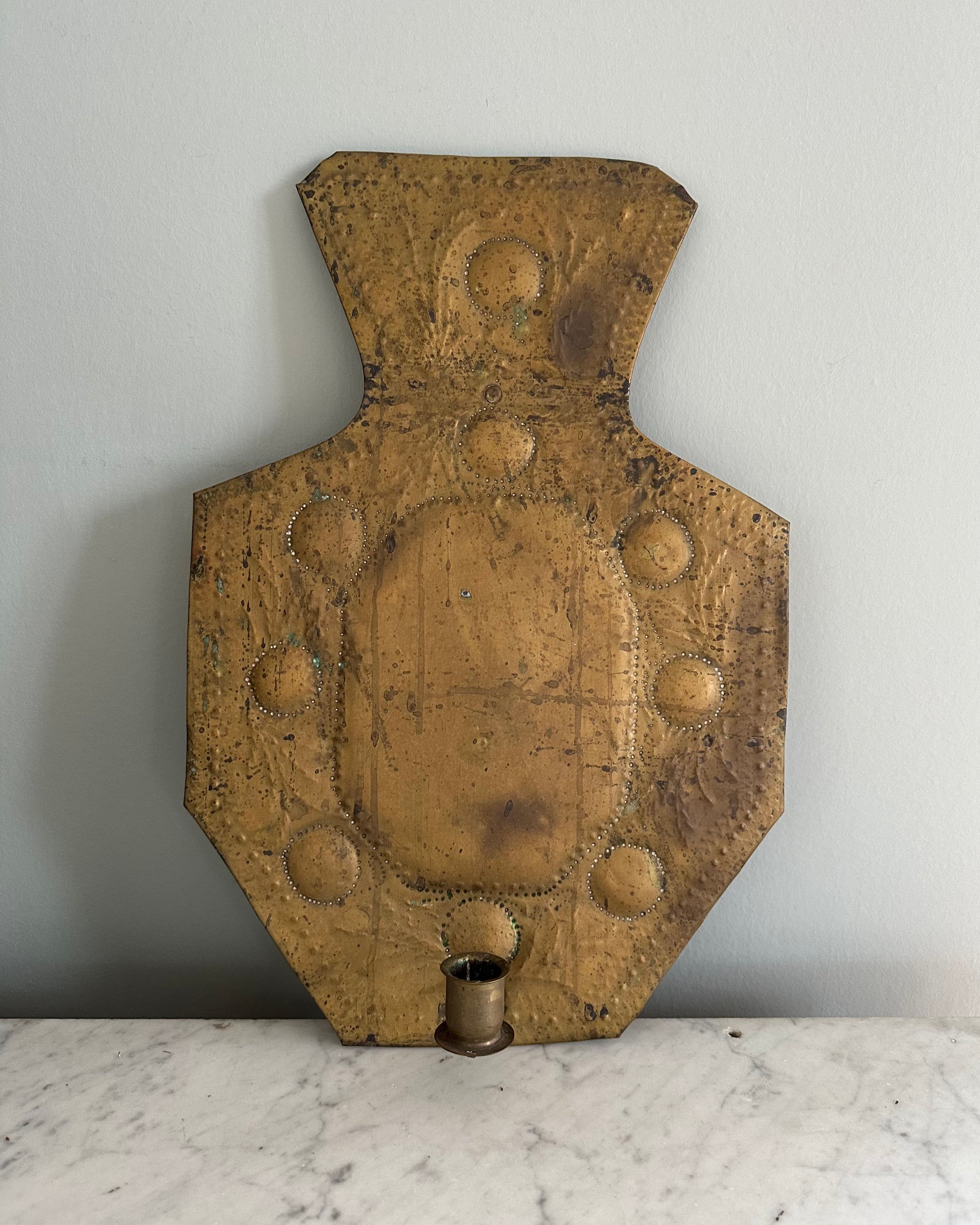 Large Brass Wall Sconce