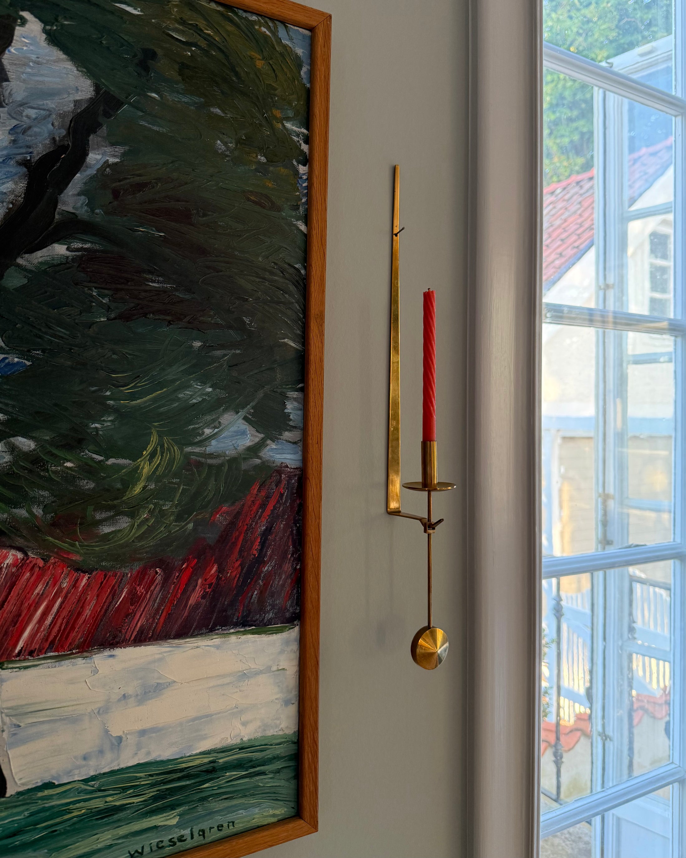 Pierre Forsell Brass Wall Candle Holders for Skultuna