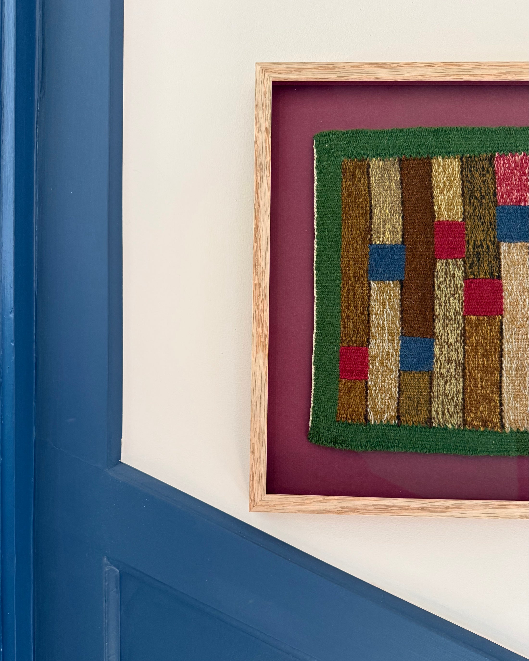 Framed Mid-Century Swedish Textile