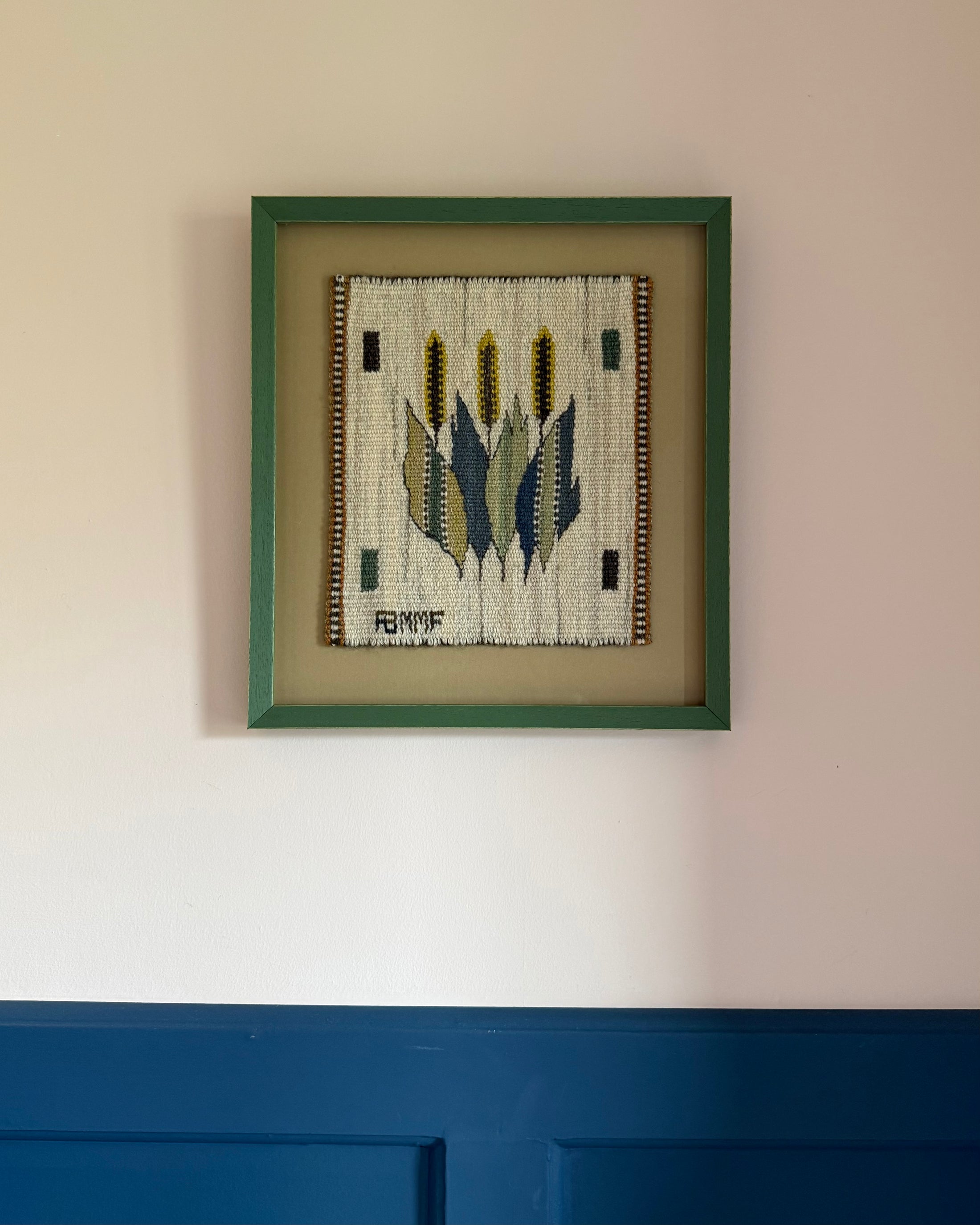 Framed Vintage Tapestry - Blomlapp by Märta Måås-Fjetterström
