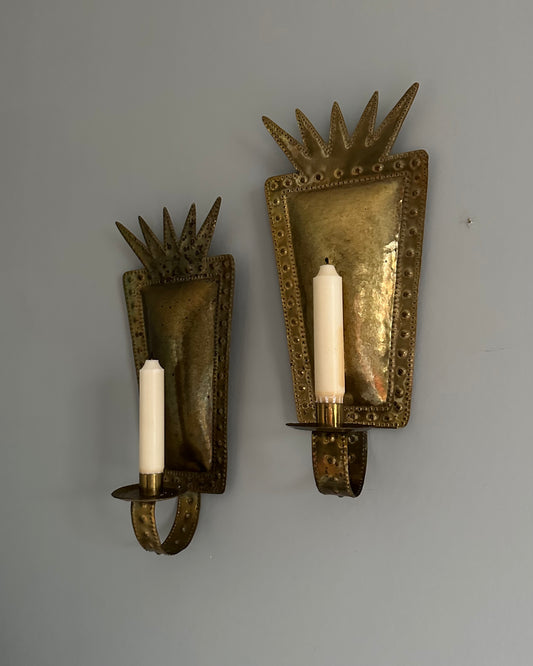 Pair of Brass Wall Sconces