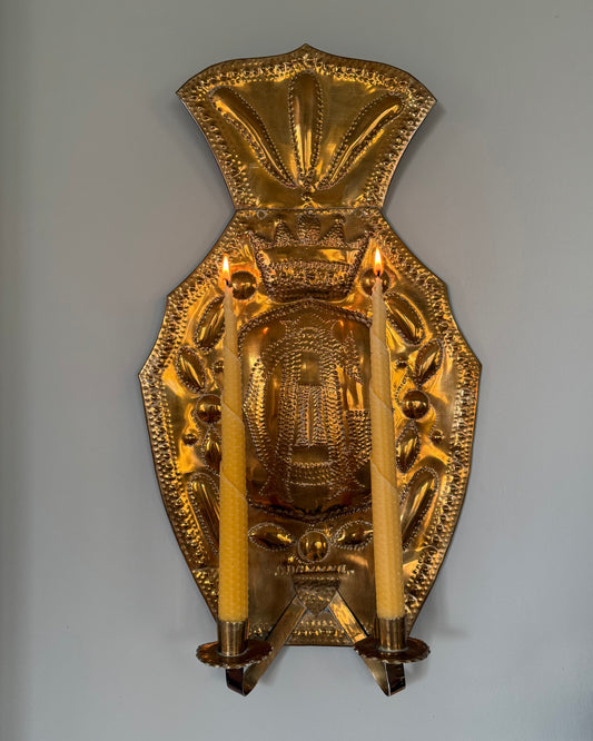 Pair of Double Armed Brass Wall Sconces
