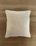 Load image into Gallery viewer, Vintage ABC Cushion with Yellow and White Piping
