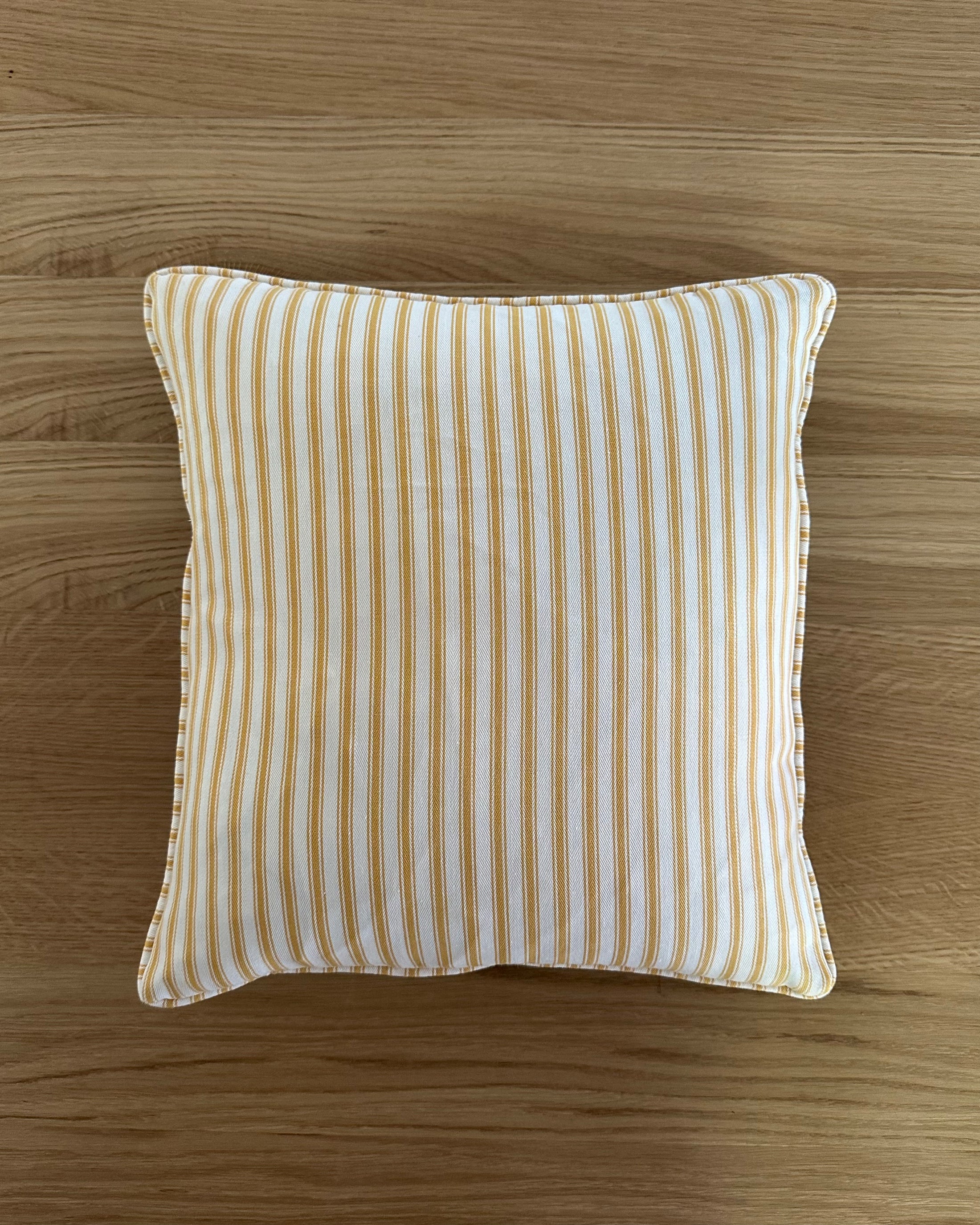 Vintage ABC Cushion with Yellow and White Piping