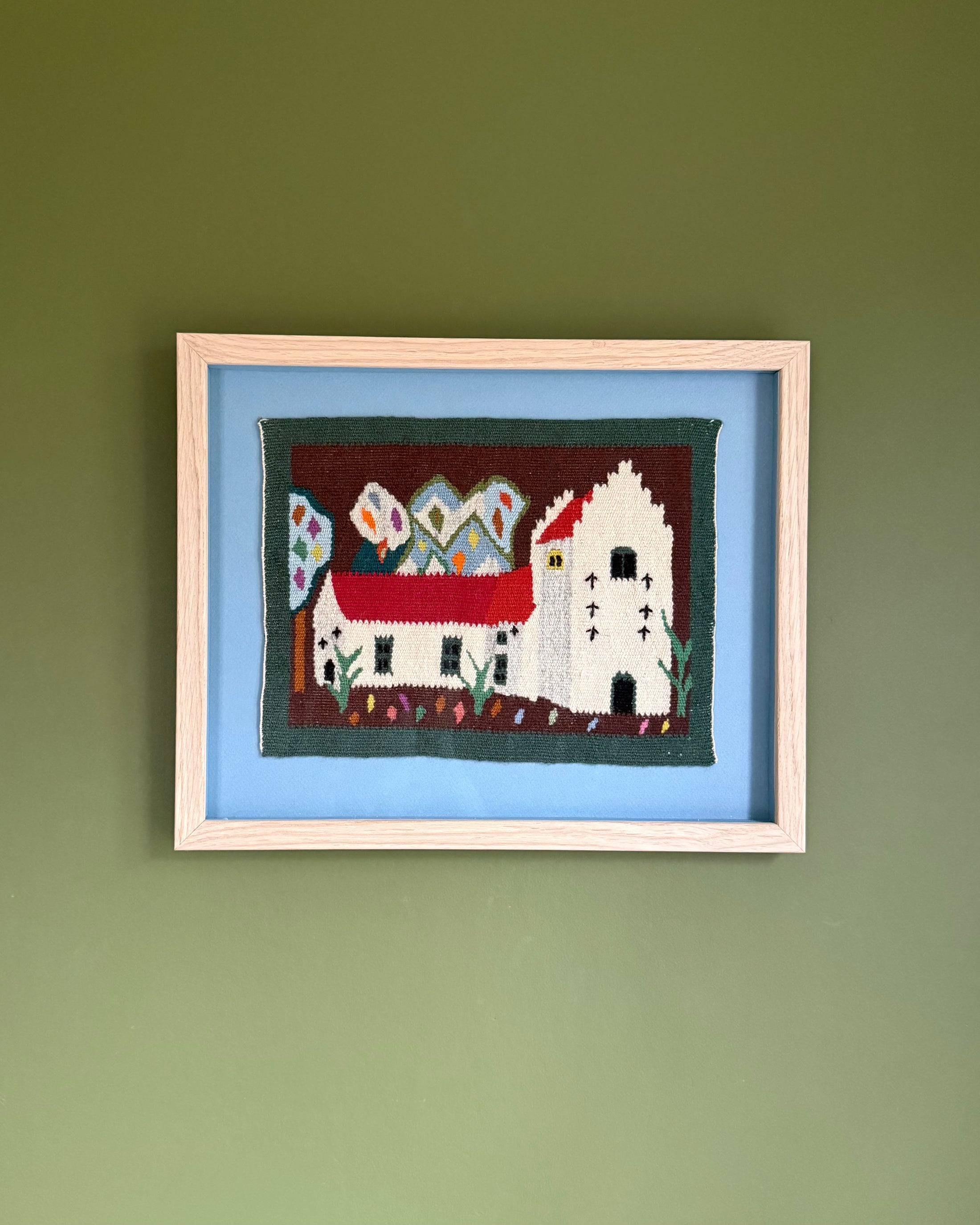 Framed Vintage Tapestry - The Church