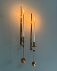 Load image into Gallery viewer, Pierre Forsell Brass Wall Candle Holders for Skultuna
