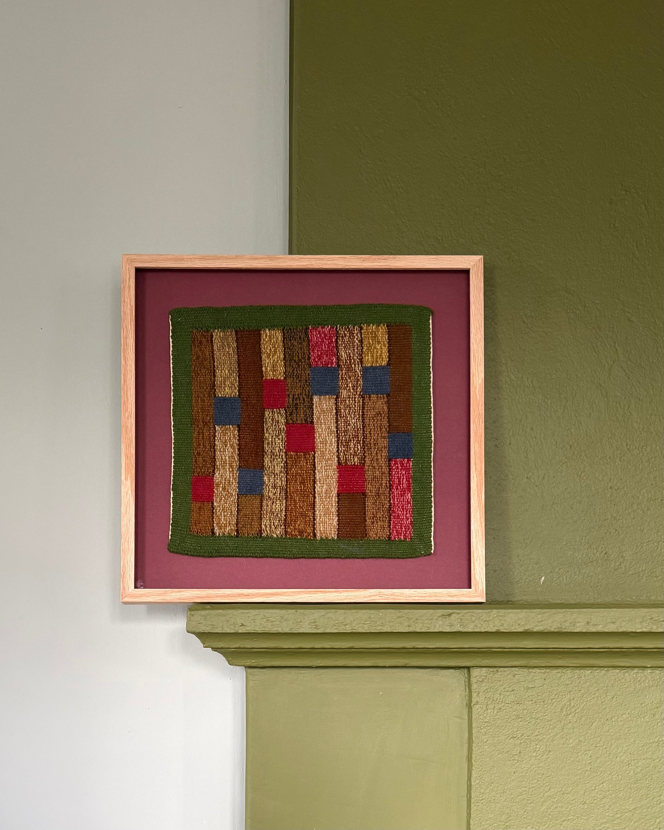 Framed Mid-Century Swedish Textile