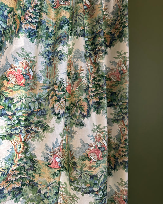 Pair of Vintage Sanderson Curtains