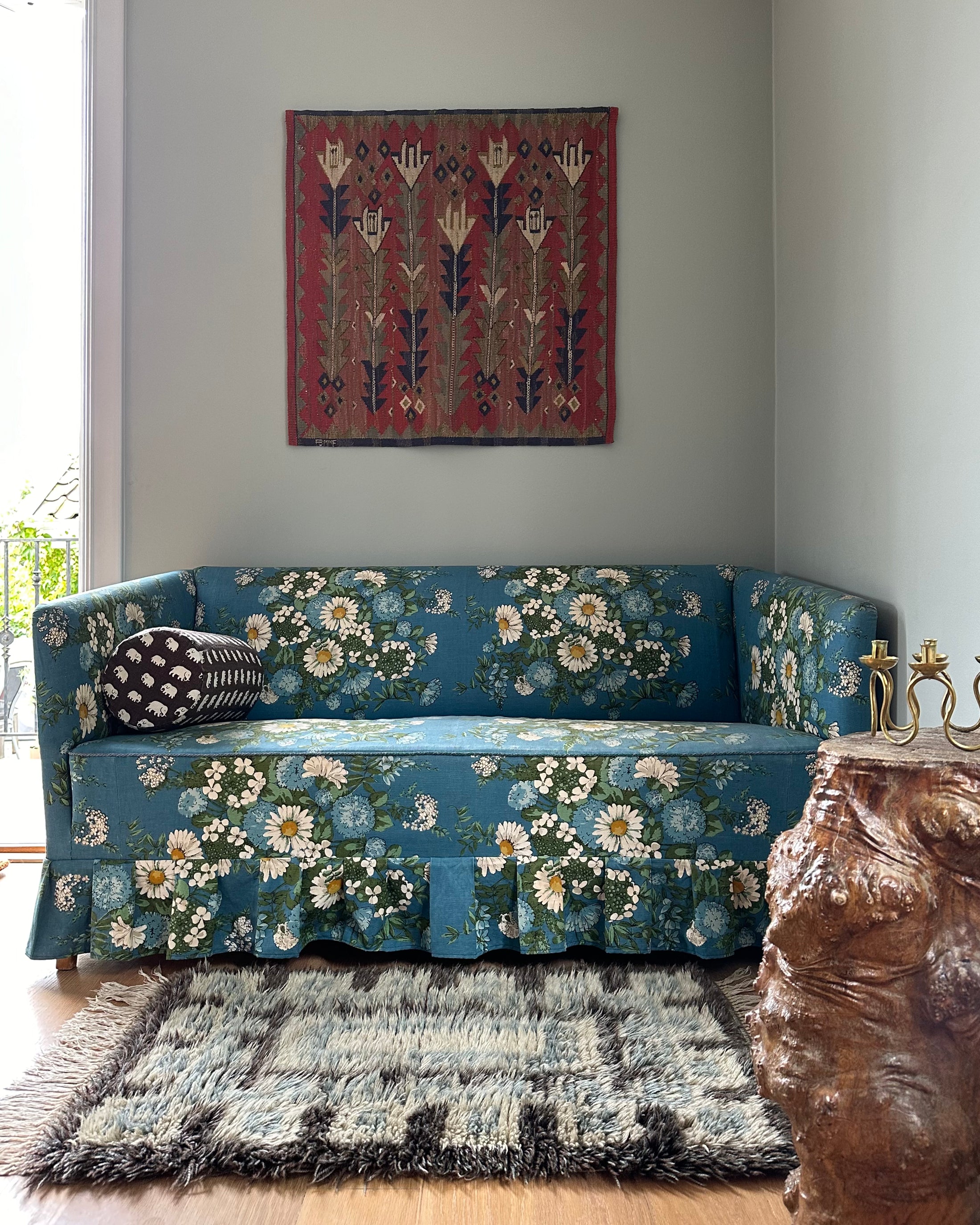 Hand-Knotted Rya Rug