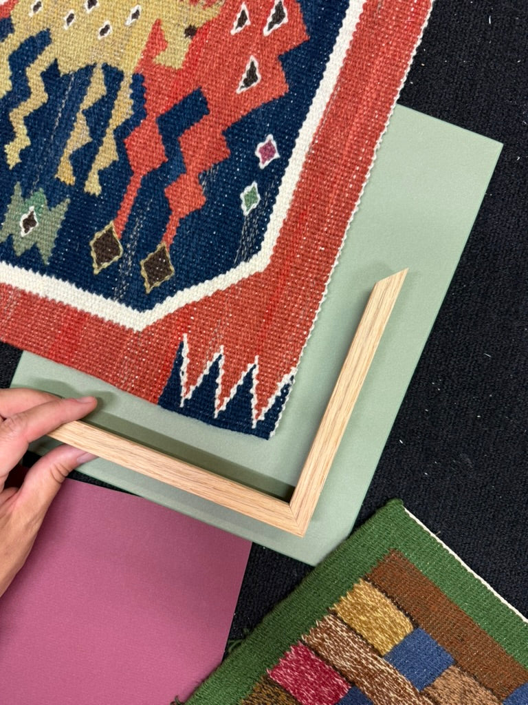 Framed Vintage Tapestry - Röd häst med föl by Märta Måås-Fjetterström