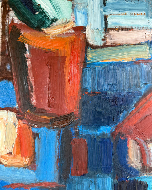 Composition in Blue and Red