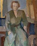 Load image into Gallery viewer, Figure in Brown and Blue
