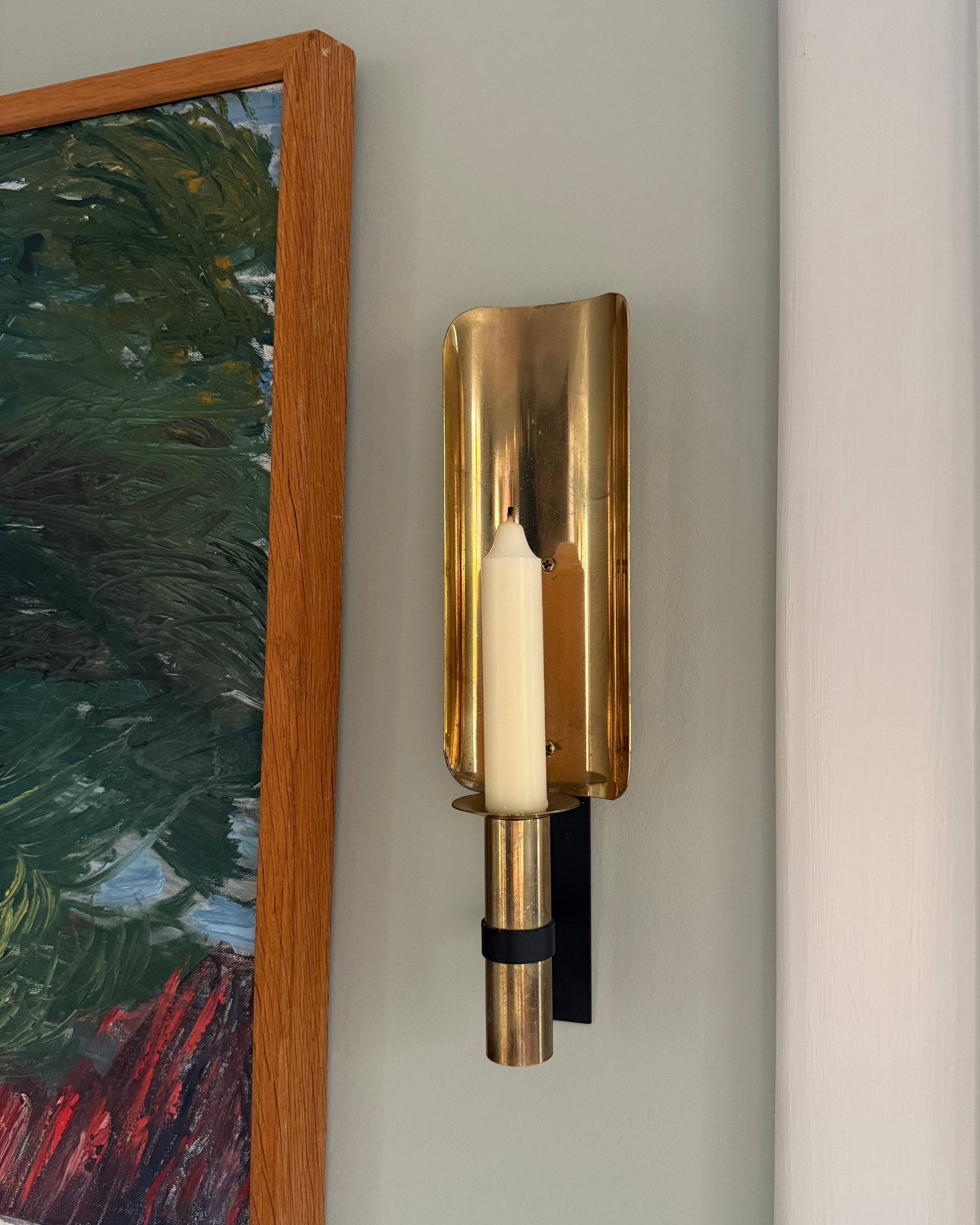 Single Brass Candle Holder