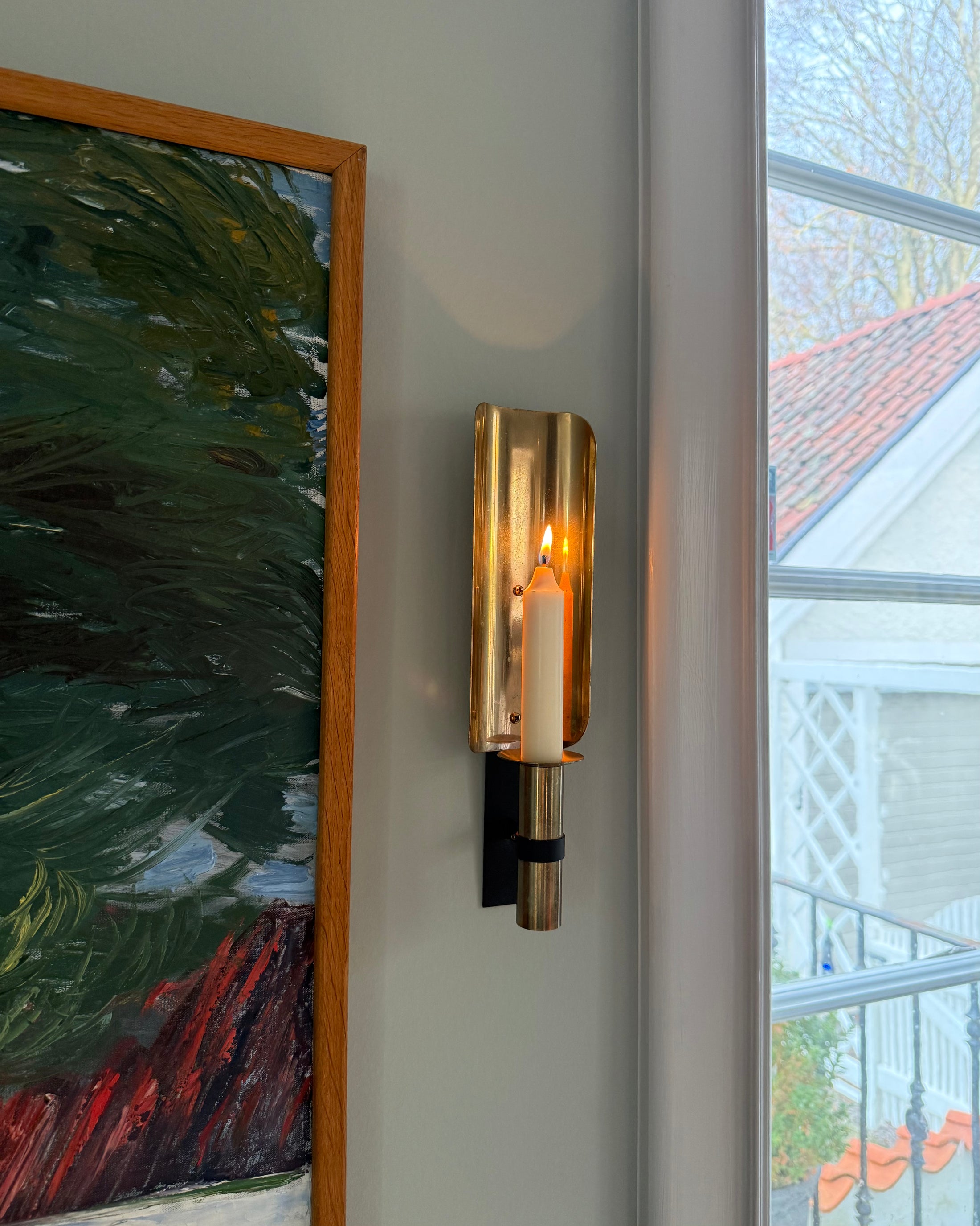 Single Brass Candle Holder