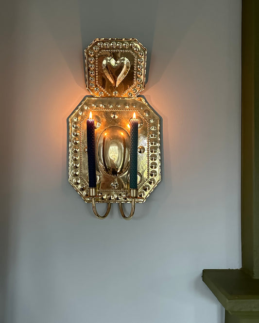 Pair of Large Brass Wall Sconce