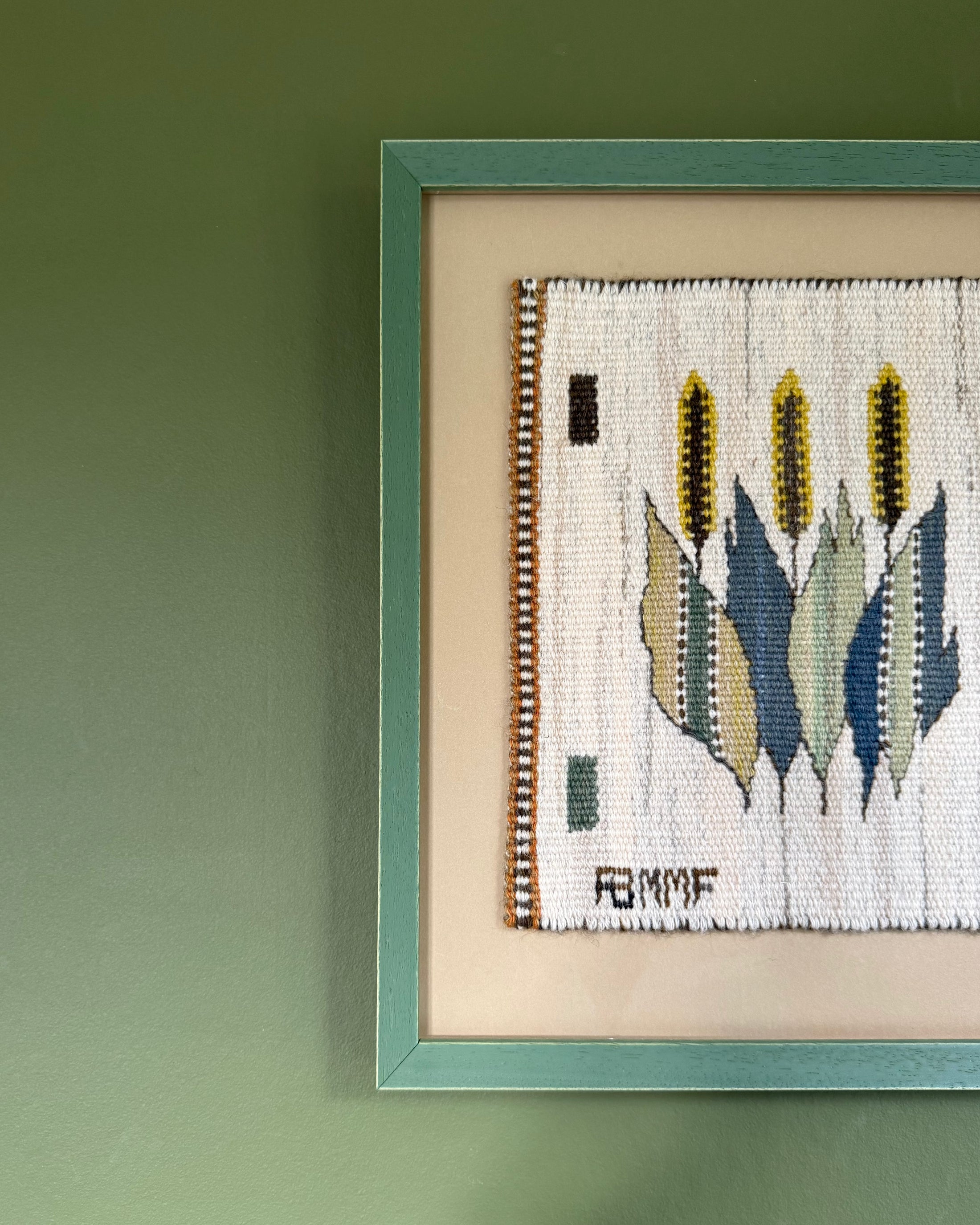 Framed Vintage Tapestry - Blomlapp by Märta Måås-Fjetterström