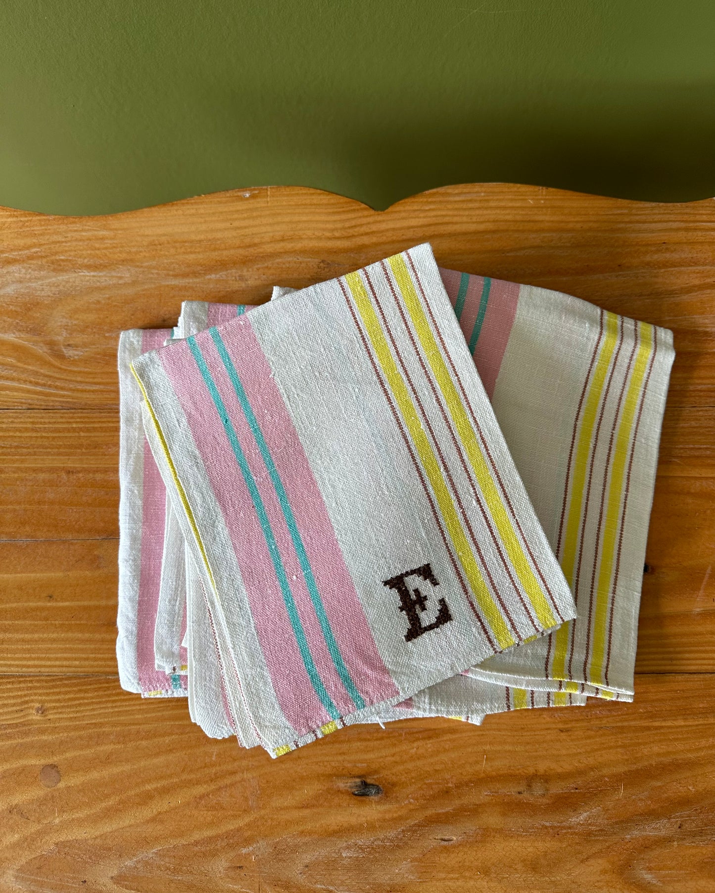 Set of Eight Vintage Tea Towels