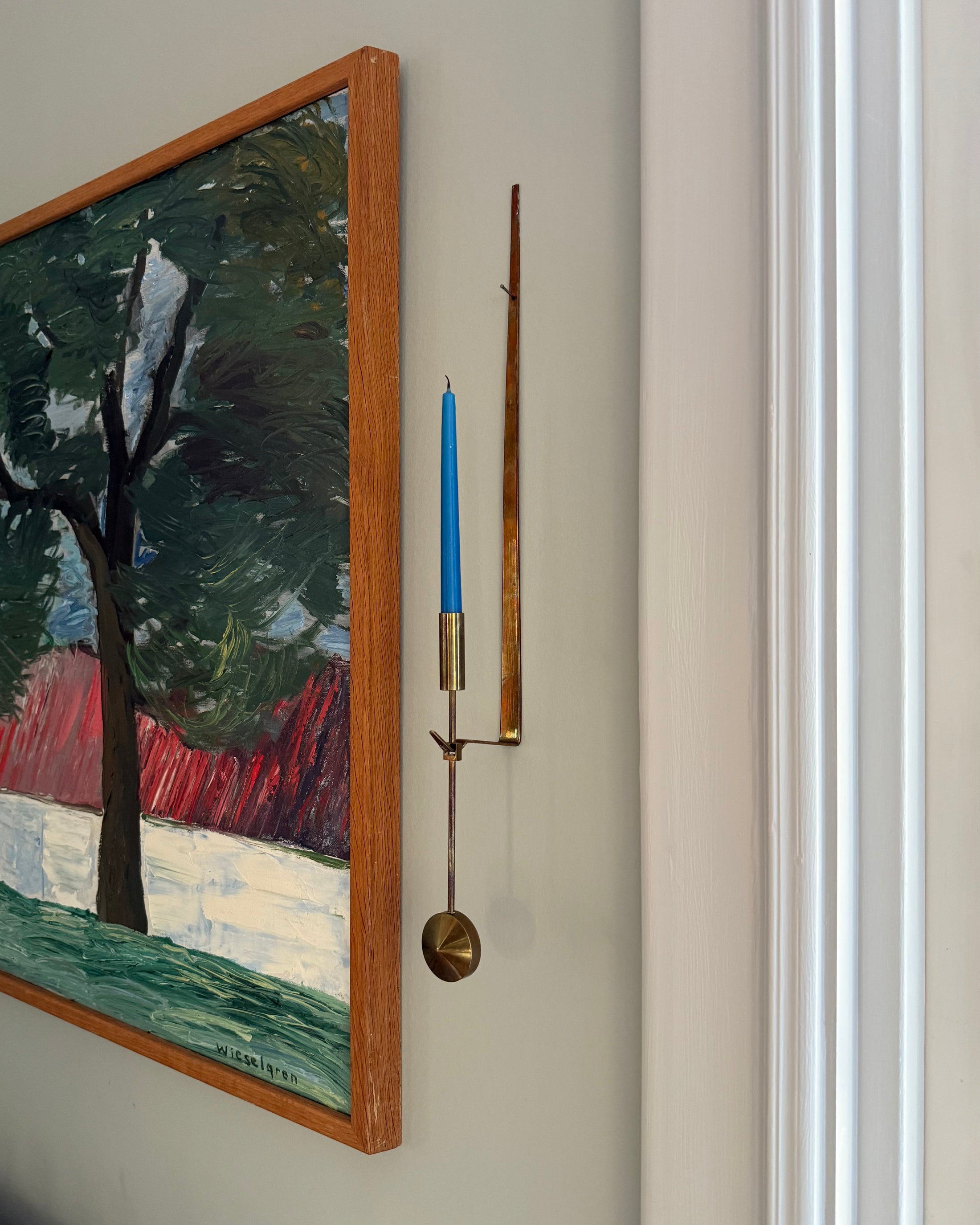 Pierre Forsell Brass Wall Candle Holders for Skultuna