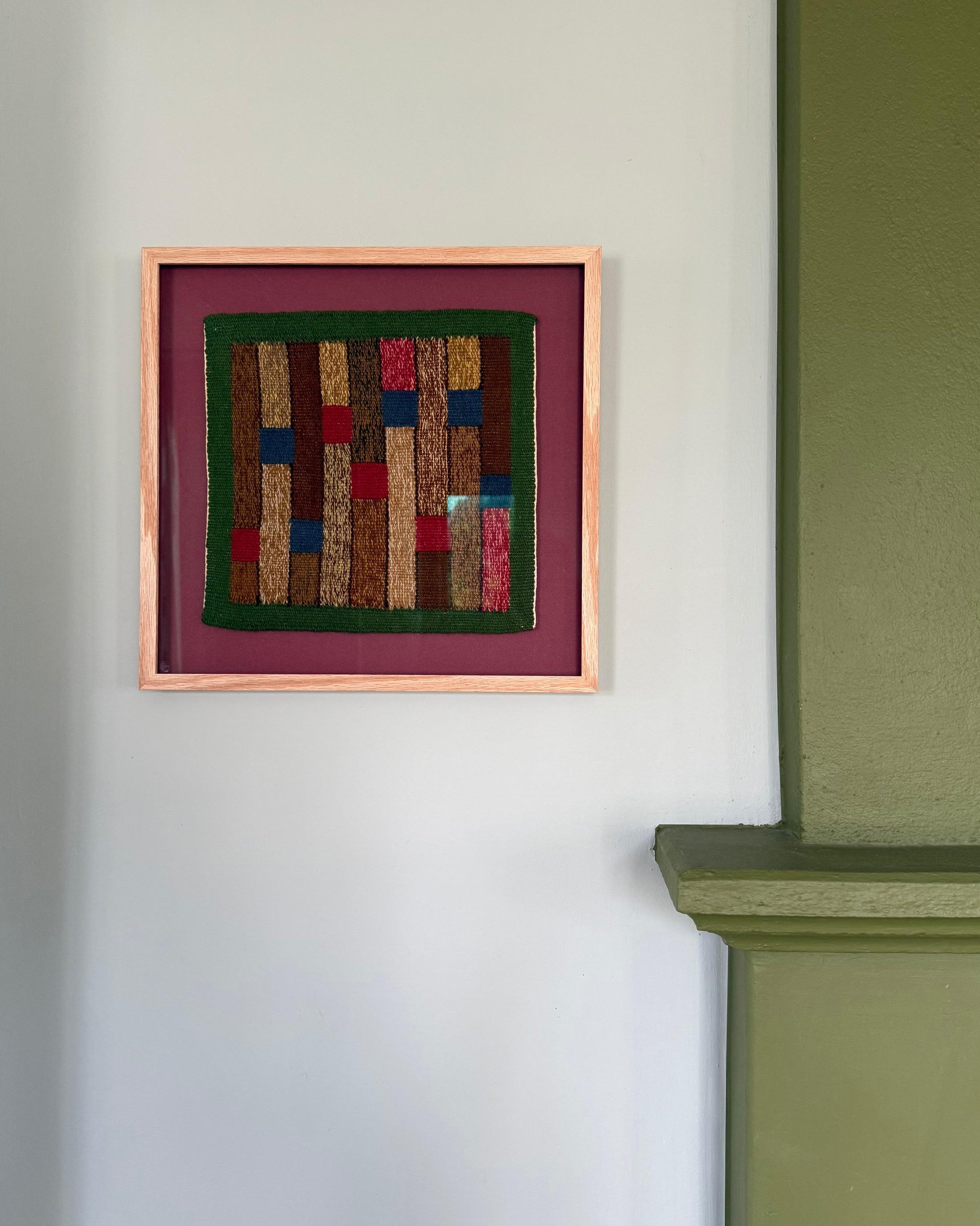 Framed Mid-Century Swedish Textile