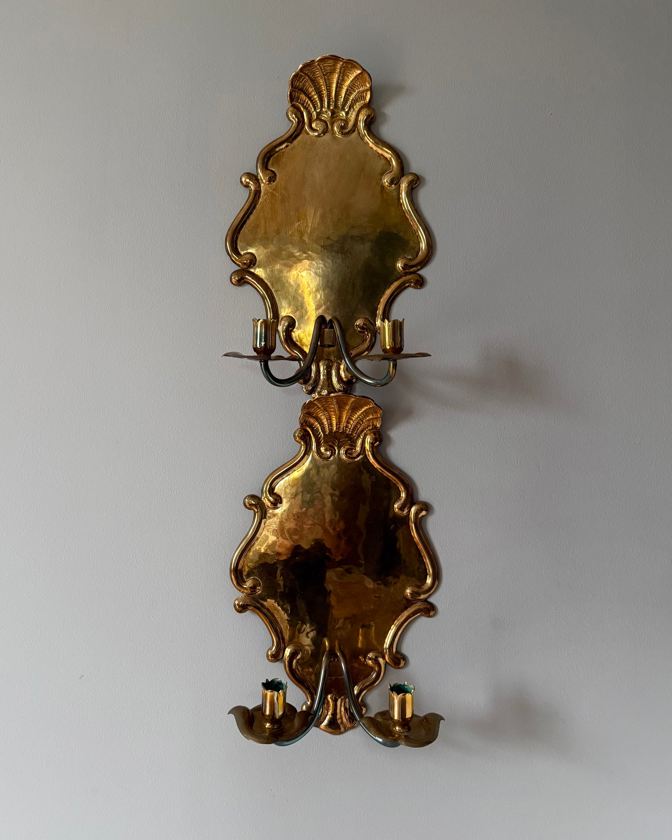 Pair of Brass Wall Sconces