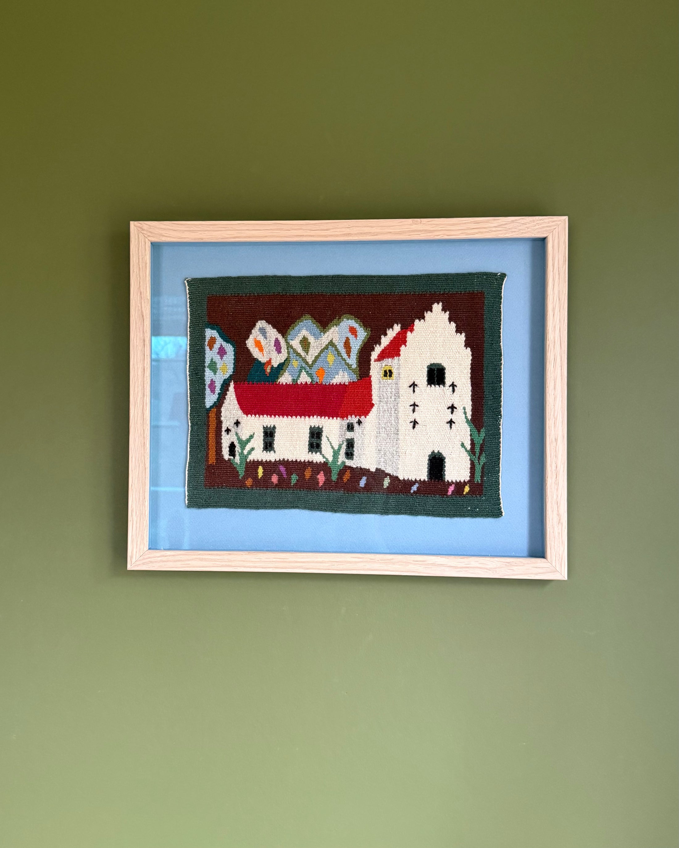 Framed Vintage Tapestry - The Church