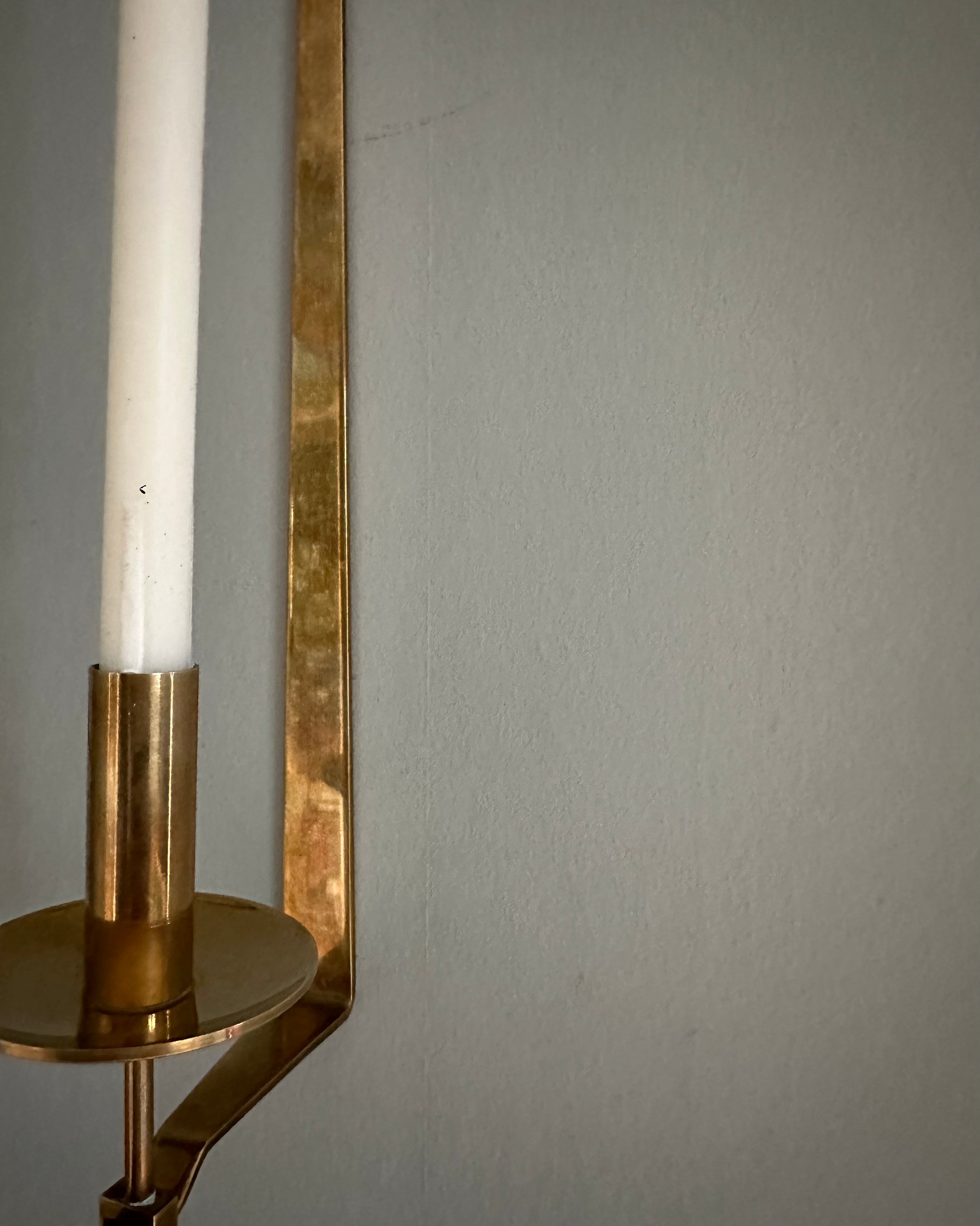 Pierre Forsell Brass Wall Candle Holders for Skultuna