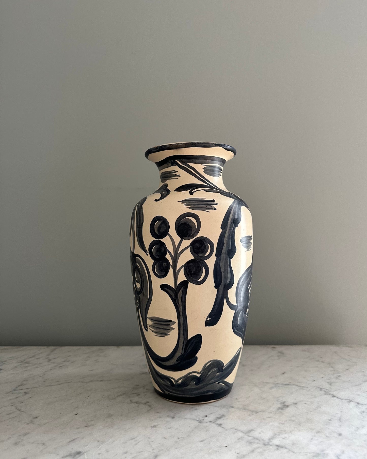 Hand Painted Ceramic Vase - Gefle Sweden
